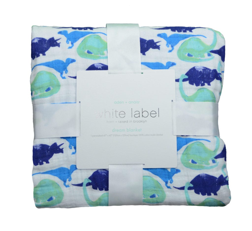 aden anais Dream Blanket White Label in Jurassic MOTHER BABY BOOBTIQUE