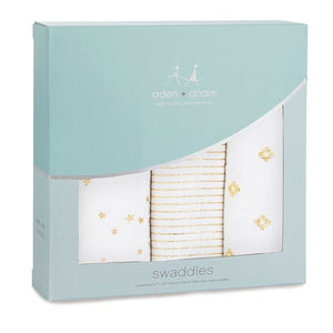 aden+anais Swaddles in Metalic Gold (3 pack)